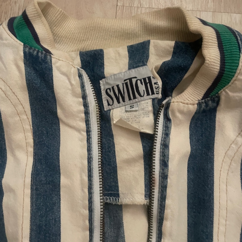 American Vintage Striped Jacket - Blue and Cream - Picture 2 of 5